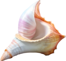 AI generated an image of a colorful seashell. Ai-Generated. png