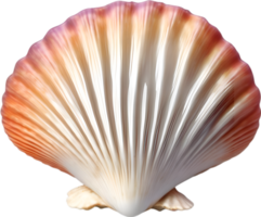 AI generated an image of a colorful seashell. Ai-Generated. png