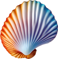 AI generated an image of a colorful seashell. Ai-Generated. png