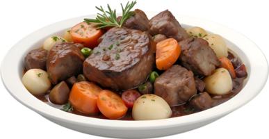 AI generated Delicious-looking Boeuf Bourguignon. Ai-generated. png
