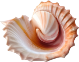 AI generated an image of a colorful seashell. Ai-Generated. png