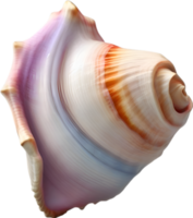 AI generated an image of a colorful seashell. Ai-Generated. png