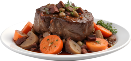 AI generated Delicious-looking Boeuf Bourguignon. Ai-generated. png