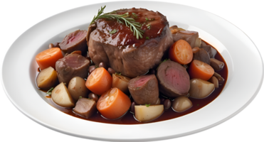 AI generated Delicious-looking Boeuf Bourguignon. Ai-generated. png