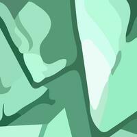 Aesthetic abstract art with a combination of shapes and green colors. Suitable for background and poster vector