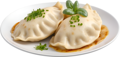 AI generated Delicious-looking Pierogi. Ai-generated. png