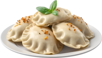 AI generated Delicious-looking Pierogi. Ai-generated. png