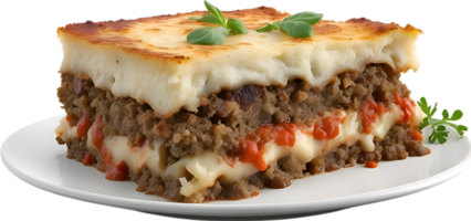 AI generated Delicious-looking Moussaka. Ai-generated. png