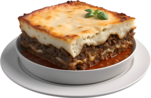 AI generated Delicious-looking Moussaka. Ai-generated. png