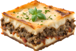 AI generated Delicious-looking Moussaka. Ai-generated. png