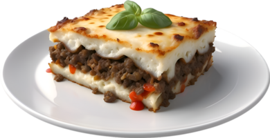 ai genererad läckert utseende moussaka. ai-genererad. png