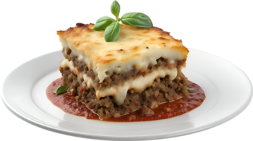 AI generated Delicious-looking Moussaka. Ai-generated. png