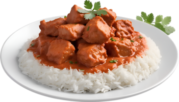 AI generated Delicious-looking Chicken Tikka Masala. Ai-generated. png