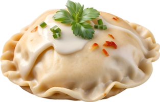 AI generated Delicious-looking Pierogi. Ai-generated. png