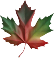 AI generated an image of a colorful maple leaf. Ai-Generated. png