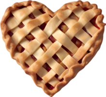 AI generated Heart-Shaped Apple Pie. Ai-Generated. png