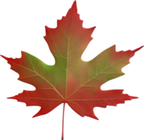 AI generated an image of a colorful maple leaf. Ai-Generated. png