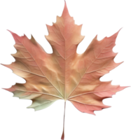 AI generated an image of a colorful maple leaf. Ai-Generated. png