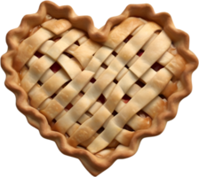 AI generated Heart-Shaped Apple Pie. Ai-Generated. png