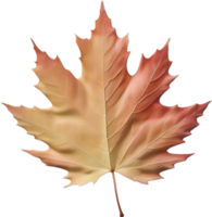 AI generated an image of a colorful maple leaf. Ai-Generated. png