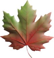 AI generated an image of a colorful maple leaf. Ai-Generated. png