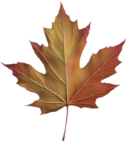 AI generated an image of a colorful maple leaf. Ai-Generated. png