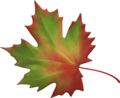 AI generated an image of a colorful maple leaf. Ai-Generated. png