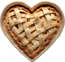 AI generated Heart-Shaped Apple Pie. Ai-Generated. png