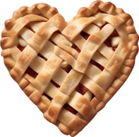 AI generated Heart-Shaped Apple Pie. Ai-Generated. png