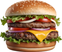 AI generated Delicious-looking Burger. Ai-generated. png