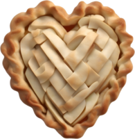 AI generated Heart-Shaped Apple Pie. Ai-Generated. png