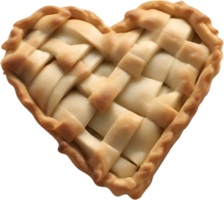 AI generated Heart-Shaped Apple Pie. Ai-Generated. png