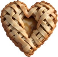 AI generated Heart-Shaped Apple Pie. Ai-Generated. png