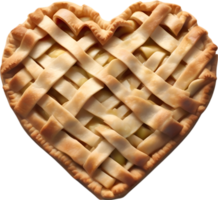 AI generated Heart-Shaped Apple Pie. Ai-Generated. png