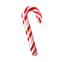 AI generated Candy Cane 3D red and white color png