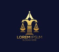 Lawyer logo. Golden Color Company Logo Design vector