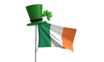 hoed blad fabriek bloem groen kleur Ierland vlag Iers persoon mensen menselijk 17 zeventien maart Sint Patrick dag heilige Patrick dag keltisch elf van Ierse folklore groet vakantie Lucky rijk geld rijkdom gezond bier png