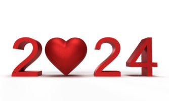 love heart red pink orange color gradient 2024 time happy new year calendar happy valentine 14 fourteen february wedding engagement romantic symbol object gift nubes love teat number day art sale icon png