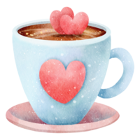 Watercolor coffee cup png