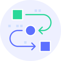 flow chart diagram modern icon clipart illustration png