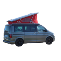 camper with sunbed canopy for camping- png