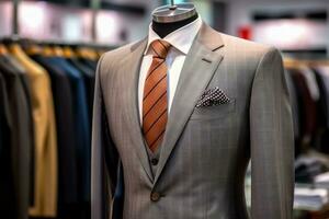 AI generated Tailored Sophistication - Bespoke Business Suit at Fashion Atelier photo