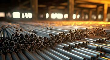 AI generated Forging Progress - Inside a Metal Pipe Production Plant photo