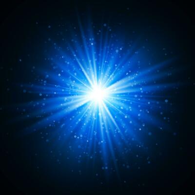 Star burst with sparkles. Light effect. Gold glitter texture
