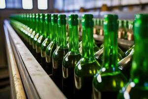 AI generated Innovation in Action - Wine Bottling on the Automated Conveyor System photo
