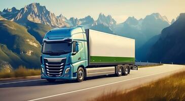 AI generated Swift and Secure - Modern Trucking at Its Best photo