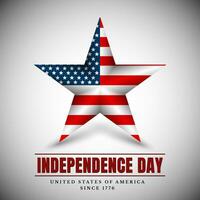 4 th july usa star, independence day. Vector illustration