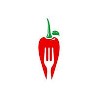 HOT CHILI AND FORK VECTOR