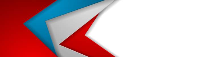abstrato azul e vermelho tecnologia geométrico bandeira Projeto png