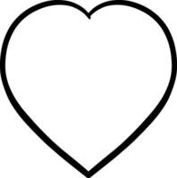 Hand drawn line heart on white background. vector